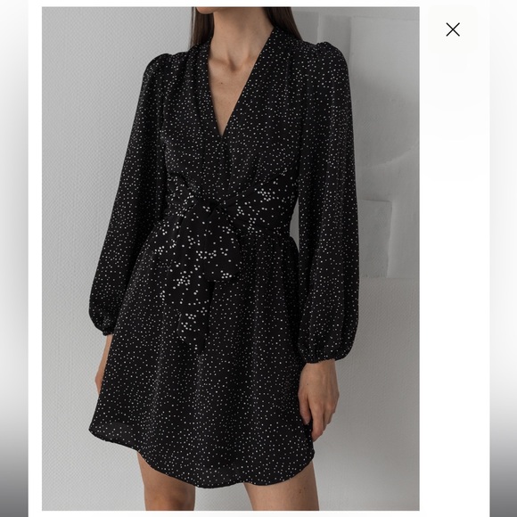 Lichi Bow Detail Polka Dot Mini Dress - Picture 5 of 8